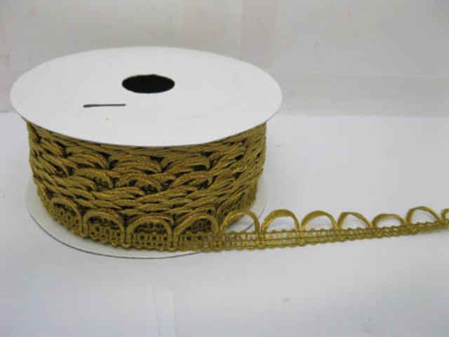 5Roll X 14m Olive Braid Lace Ribbon Trim Embellishment - Click Image to Close