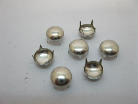 500Pcs Silver Color Brass Dome Studs 8x8mm Leather Craft - Click Image to Close