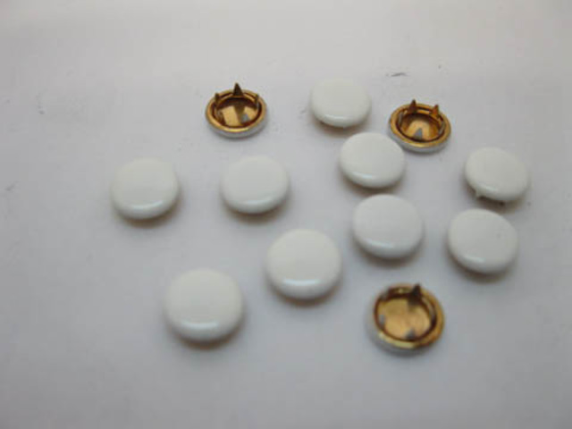 200Pcs White Round Dome Studs 8mm