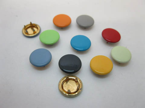 400Pcs Round Dome Studs 10mm Mixed Color - Click Image to Close