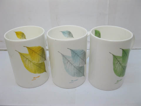 72pcs Classic Leaf Ceramic Coffee Mug Tea Cup Mixed Color - Click Image to Close