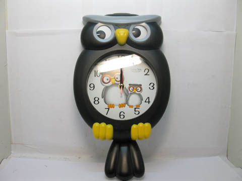 1X Owl Shaped Wall Clock Room Decoration - Click Image to Close