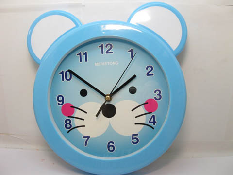 1Pc Blue Mouse Head Wall Clock Room Decoration - Click Image to Close