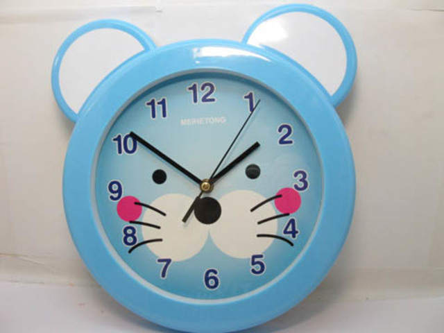 1Pc Blue Mouse Head Wall Clock Room Decoration 1Pc Blue Mouse Head Wall Clock Room Decoration