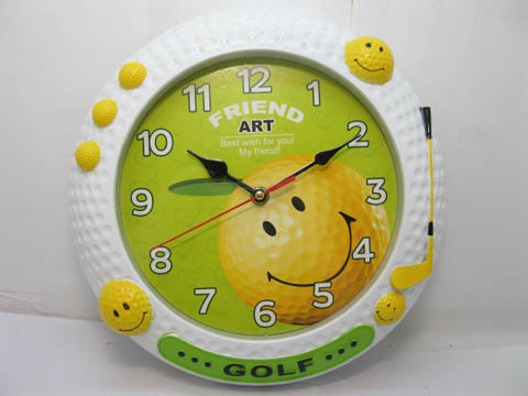 1Pc Golf Shaped Wall Clock Room Decoration - Click Image to Close