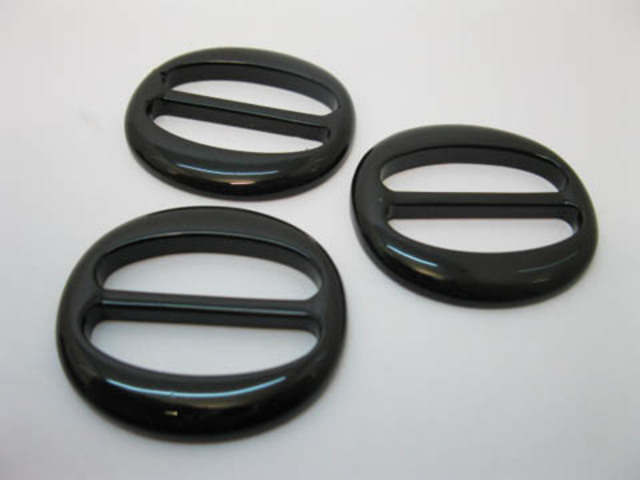 98Pcs Black Oval Buckles 30mm Wedding Favor - Click Image to Close