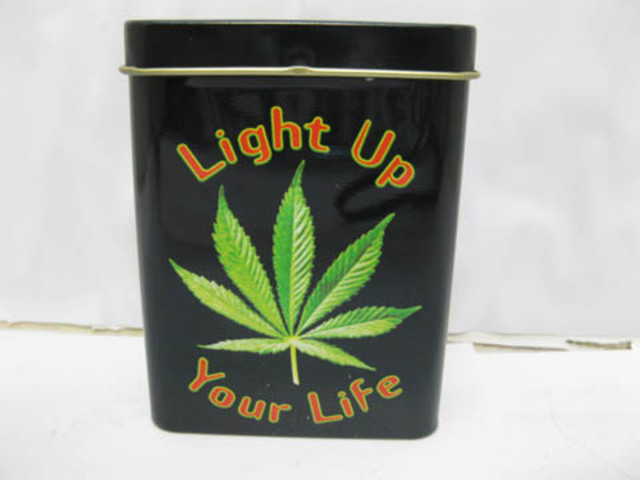 5X Tin Cigarette Case Holders Metal Box - Leaf