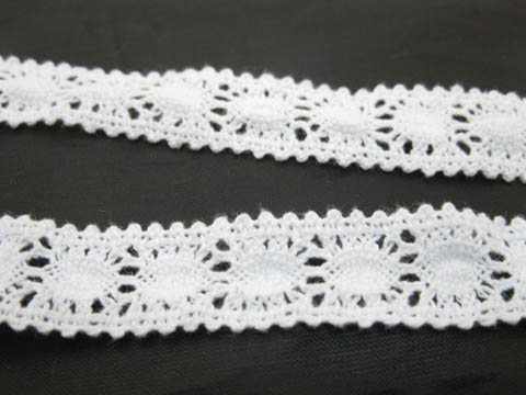 1Bagx20Yards White Flower Trim Embellishment 2cm Wide - Click Image to Close