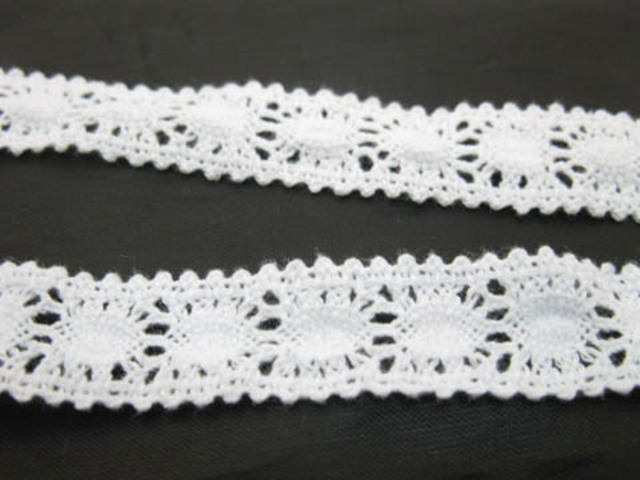 1Bagx20Yards White Flower Trim Embellishment 2cm Wide 1Bagx20Yards White Flower Trim Embellishment 2cm Wide
