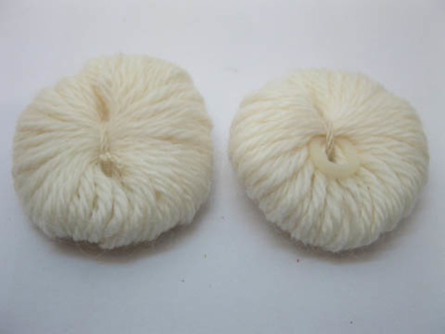 95X New Ivory Knitting Handcrafted Buttons for Craft - Click Image to Close