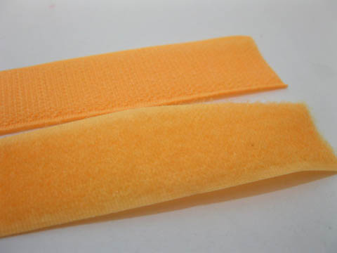 1Setx25M Orange Sewing Binding Wrap Hook&Loop Strap 25mm - Click Image to Close