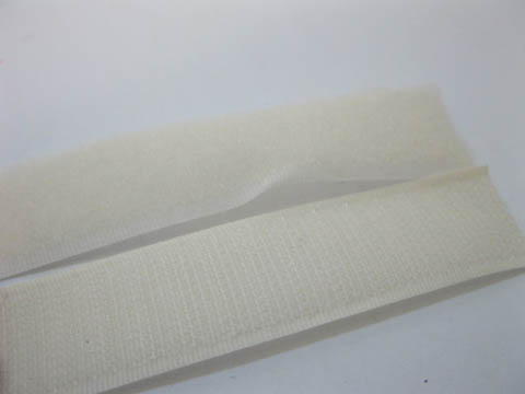 1Setx25M Dark Ivory Sewing Binding Wrap hook & loop tape 25mm - Click Image to Close