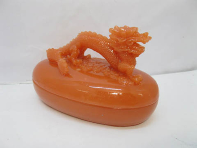 10X Dark Orange Dragon on Top Soap Case Box 10X Dark Orange Dragon on Top Soap Case Box