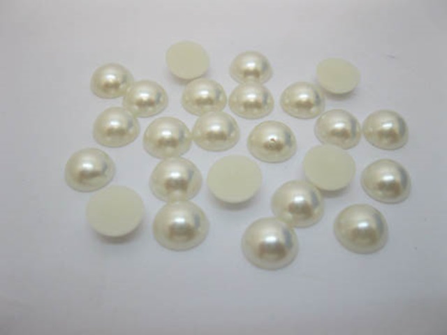 1000Pcs 10mm Ivory Semi-Circle Simulated Pearl Bead Flatback 1000Pcs 10mm Ivory Semi-Circle Simulated Pearl Bead Flatback
