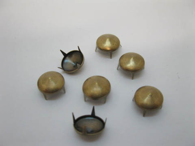 200Pcs Brass Conical Studs 12mm Leather Craft ac-stud37 200Pcs Brass Conical Studs 12mm Leather Craft ac-stud37