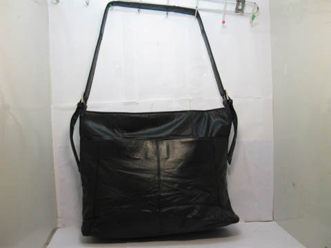 1Pc New Leather Black Shoulder Bag Handbag - Click Image to Close