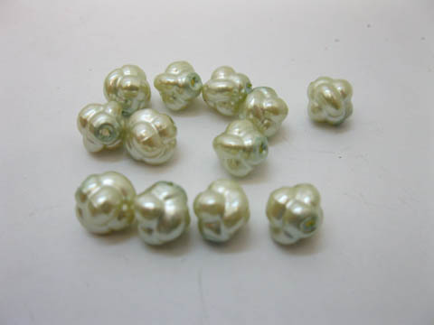 1300Pcs 10mm Light Green Knot Loose Beads Findings - Click Image to Close