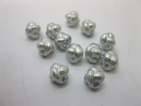 1300Pcs 10mm Light Gray Knot Loose Beads Finding - Click Image to Close