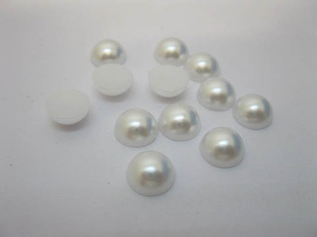 1000Pcs 10mm White Semi-Circle Simulated Pearl Bead Flatback 1000Pcs 10mm White Semi-Circle Simulated Pearl Bead Flatback