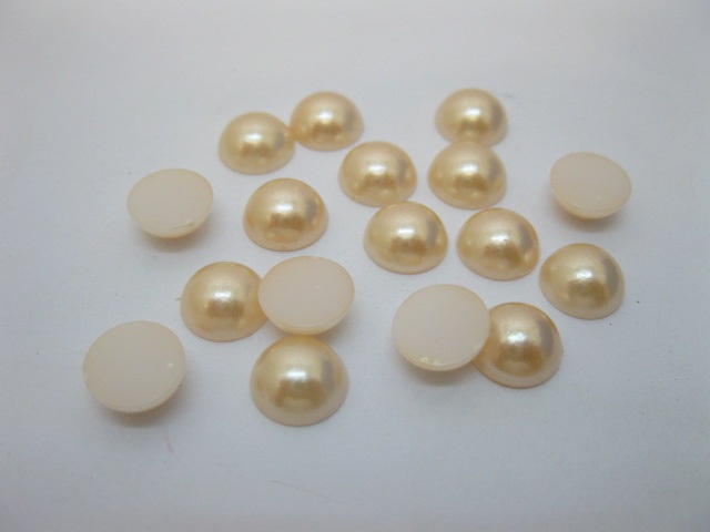 1000Pcs 10mm Peach Semi-Circle Simulated Pearl Bead Flatback 1000Pcs 10mm Peach Semi-Circle Simulated Pearl Bead Flatback