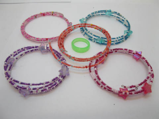 20 Sets Glass Beads Wrap Bracelets & Rings Sets 20 Sets Glass Beads Wrap Bracelets & Rings Sets