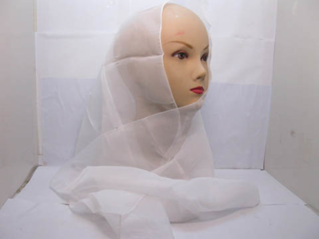 10X New Plain White Scarves/ Bandanas For DIY - Click Image to Close