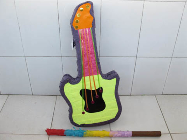 1Set New Guitar Pinata with Stick Party Favor 1Set New Guitar Pinata with Stick Party Favor