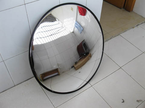 1X New Black 45cm Indoor Convex Security Safety Mirror - Click Image to Close