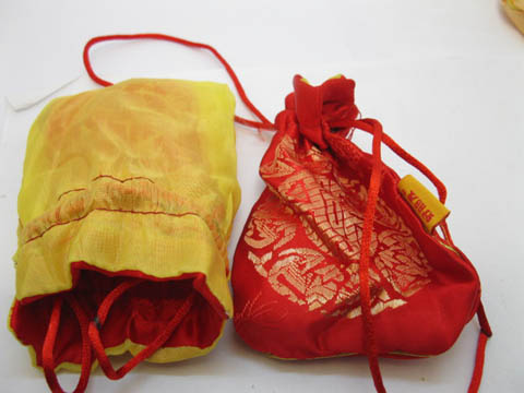 50X Silk Cover Drawstring Jewellery Pouches - Click Image to Close