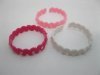 72Pcs Pink Girl Open Ended Bangles Bracelets W/Rhinestone 72Pcs Pink Girl Open Ended Bangles Bracelets W/Rhinestone