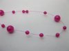 1Roll X 60Meter Fuschia Beaded Garland for Wedding Craft Dia.10m 1Roll X 60Meter Fuschia Beaded Garland for Wedding Craft Dia.10m