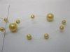 1Roll X 60Meter Yellow Beaded Garland for Wedding Craft Dia.10mm 1Roll X 60Meter Yellow Beaded Garland for Wedding Craft Dia.10mm