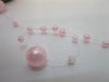 1Roll X 60Meter Pink Beaded Garland for Wedding Craft Dia.8mm 1Roll X 60Meter Pink Beaded Garland for Wedding Craft Dia.8mm