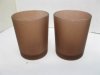 40 Frosted Glass Tea Light Holder Wedding Favor 6.5cm COFFEE 40 Frosted Glass Tea Light Holder Wedding Favor 6.5cm COFFEE