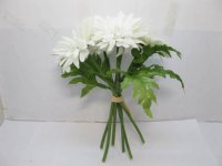 1X Gerbera Jamesonii Bridal Bouquets Wedding Holding Flowers Whi