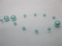 1Roll X 60Meter Blue Beaded Garland for Wedding Craft Dia.10mm 1Roll X 60Meter Blue Beaded Garland for Wedding Craft Dia.10mm