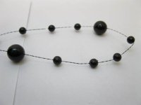 1Roll X 60Meter Black Beaded Garland for Wedding Craft Dia.10mm 1Roll X 60Meter Black Beaded Garland for Wedding Craft Dia.10mm