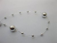 1Roll X 60Meter Silver Beaded Garland for Wedding Craft Dia.8mm 1Roll X 60Meter Silver Beaded Garland for Wedding Craft Dia.8mm