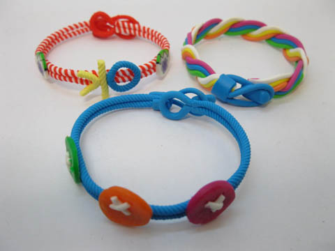 12Pcs Cute Polymer Clay Bracelet for Girls Assorted br-c2 - Click Image to Close