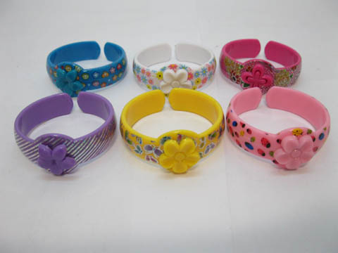72Pcs Solid Color Open Ended Bangles Bracelets for Kids - Click Image to Close