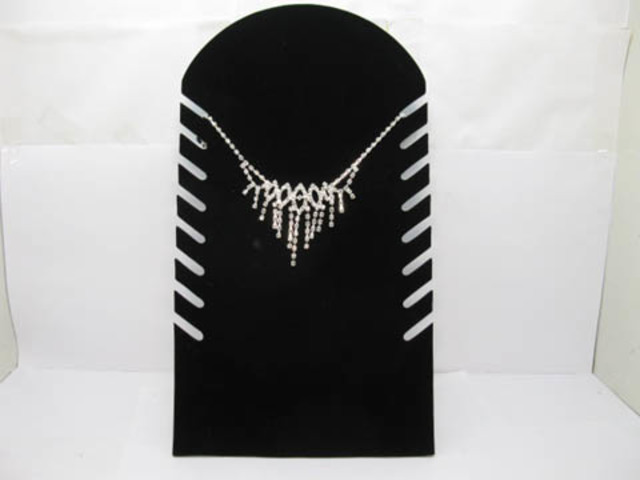 1Bag X 2Pcs Black Velvet Necklace Display dis-n79 - Click Image to Close