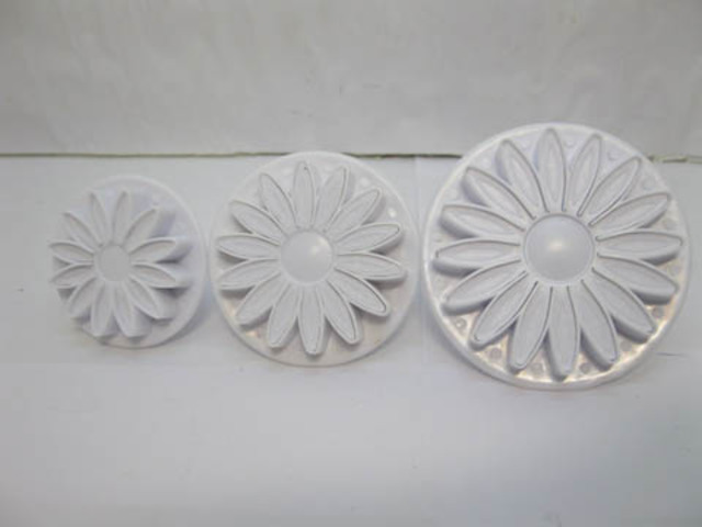 1Set X 3Pcs Sunflower Plunger Cutter Cake Decorating