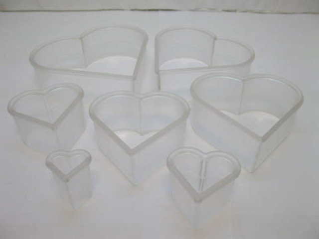 1Set X 7Pcs Heart Biscuit Cake Cookie Cutter Mold Mould Tool