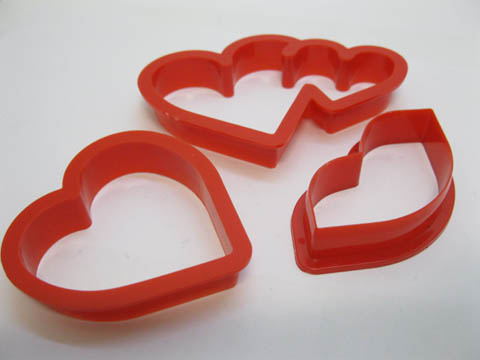 1Set X 5Pcs Heart Biscuit Cake Cookie Cutter Mold Mould Tool - Click Image to Close