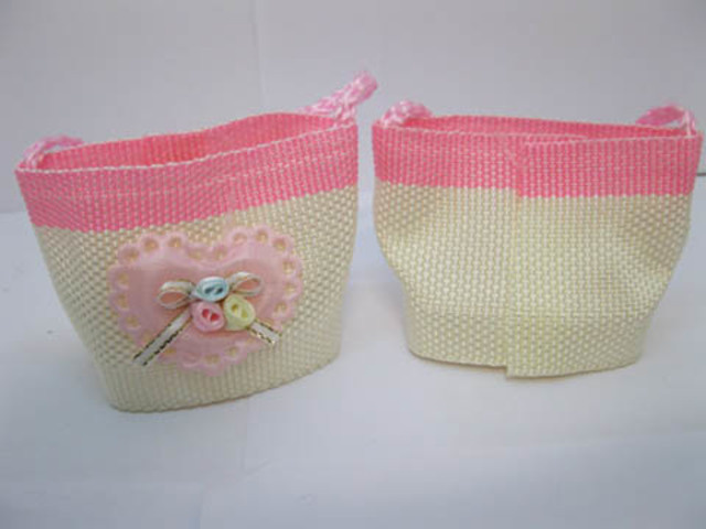 40Pcs Pink Knitted Candy Basket Bag Baby Shower - Click Image to Close