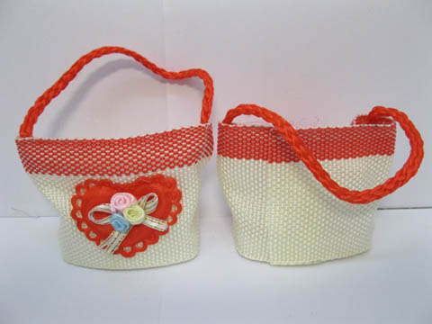 40Pcs Red Knitted Candy Basket Bag Baby Shower - Click Image to Close