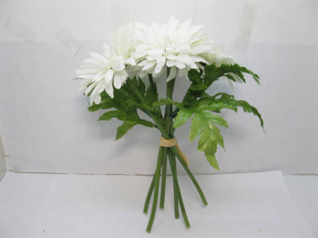 1X Gerbera Jamesonii Bridal Bouquets Wedding Holding Flowers Whi