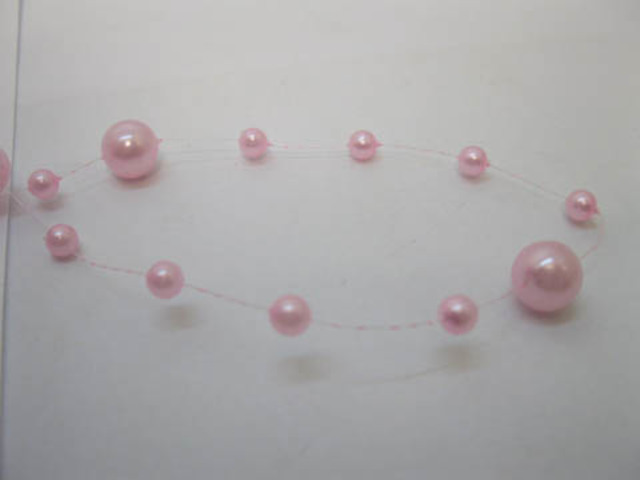 1Roll X 60Meter Pink Beaded Garland for Wedding Craft Dia.10mm 1Roll X 60Meter Pink Beaded Garland for Wedding Craft Dia.10mm