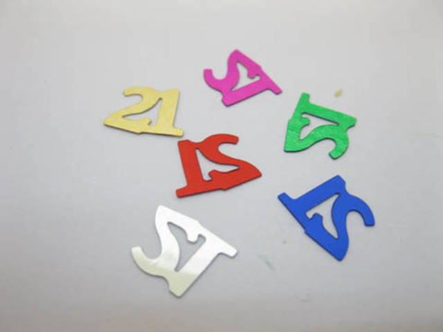 6000Pcs Age "21" Party Table Decoration Confetti Mixed Color
