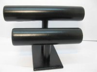 1Pc Black Leatherette 2-Layer Bracelet Display Racks